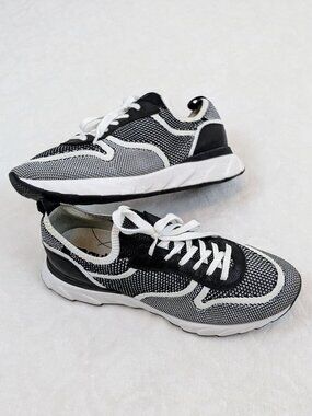 Paul Green Maddox Comfort Sneakers Black and White US 10 UK 7.5